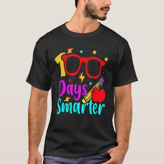 100 Days Smarter Kids Boy Girls 100th Day Of Schoo T-Shirt (Vorderseite)