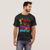 100 Days Smarter Kids Boy Girls 100th Day Of Schoo T-Shirt (Vorne ganz)