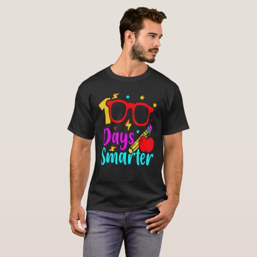 100 Days Smarter Kids Boy Girls 100th Day Of Schoo T-Shirt (Vorne ganz)