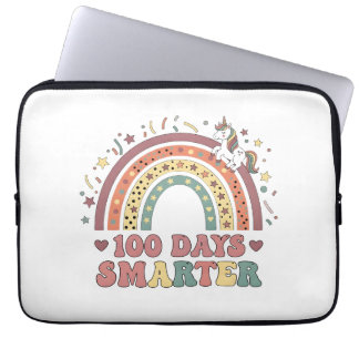 100 Days Smarter Kids Girls Unicorn 100th Day of Laptopschutzhülle