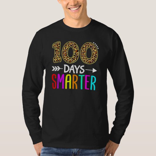 100 Days Smarter Kindergarten 100th Day Of School T-Shirt (Vorderseite)