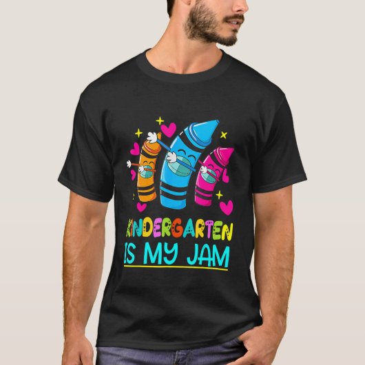 100 Days Smarter Kindergarten Is My Jam Teacher T-Shirt (Vorderseite)