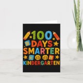 100 Days Smarter Kindergarten Milestone School Ach Karte (Vorderseite)