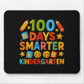 100 Days Smarter Kindergarten Milestone School Ach Mousepad (Vorne)