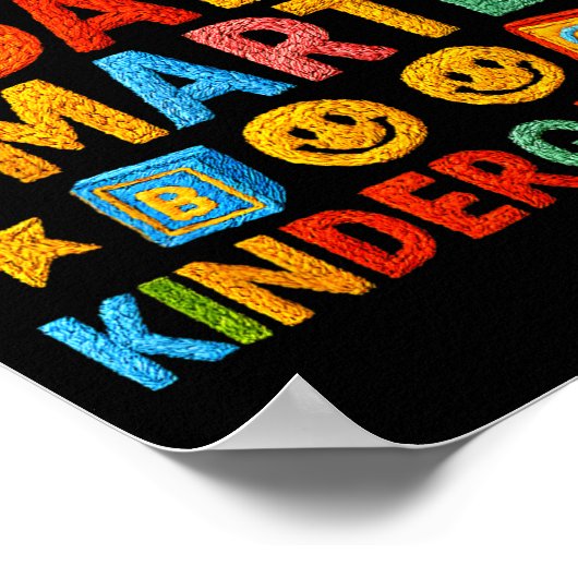 100 Days Smarter Kindergarten Milestone School Ach Poster (Ecke)