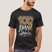 100 Days Smarter Leopard Happy 100th Day Of School T-Shirt (Vorderseite)