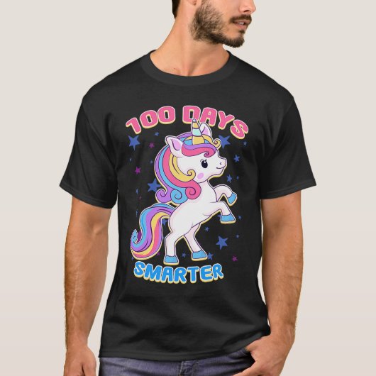 100 Days Smarter Magical Learning Unicorn Student  T-Shirt (Vorderseite)
