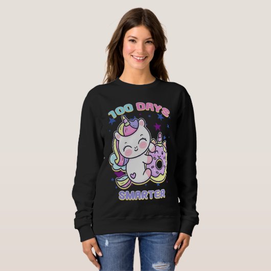 100 Days Smarter Magical Learning Unicorn with Don Sweatshirt (Vorne ganz)