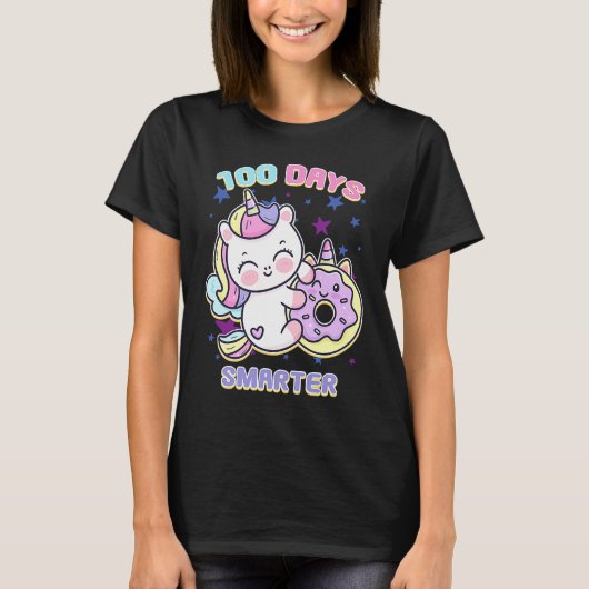 100 Days Smarter Magical Learning Unicorn with Don T-Shirt (Vorderseite)