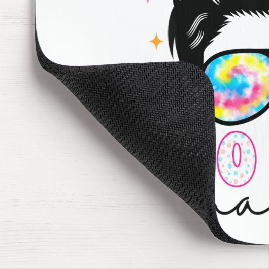 100 Days Smarter Messy Bun Girl 100th Day Of Schoo Mousepad (Ecke)