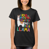 100 Days Smarter No Probllama Llama 100 Days of Sc T-Shirt (Vorderseite)