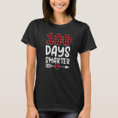 100 Days Smarter Plaid Red 100th Day of School Te T-Shirt (Vorderseite)