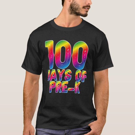 100 Days Smarter Pre-K Happy 100th Day Of School P T-Shirt (Vorderseite)