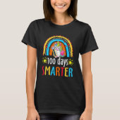 100 Days Smarter Rainbow 100th Day Of School Unico T-Shirt (Vorderseite)