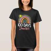 100 Days Smarter Rainbow Leopard Happy 100th Day O T-Shirt (Vorderseite)