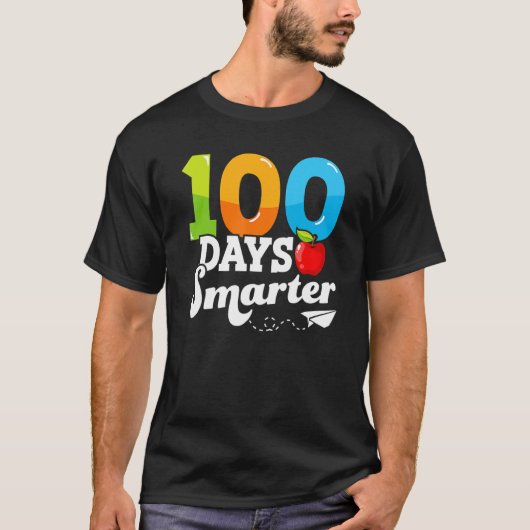 100 Days Smarter Teacher 100th Day Of School Kinde T-Shirt (Vorderseite)