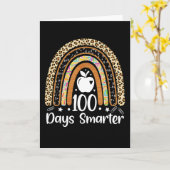 100 Days Smarter Teacher Rainbow Classroom School Karte (Gelbe Blume)