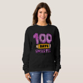 100 Days Smarter Teacher Student 100th Day Of Scho Sweatshirt (Vorne ganz)