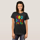 100 Days Smarter Teacher Student Happy 100th Day O T-Shirt (Vorne ganz)