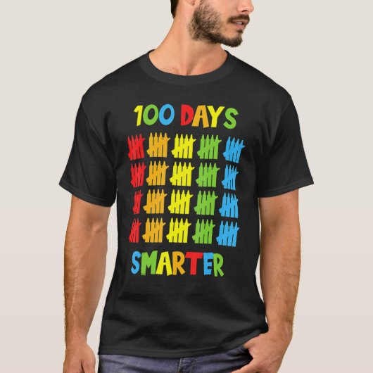 100 Days Smarter Teachers Kids Child 100th Day of  T-Shirt (Vorderseite)