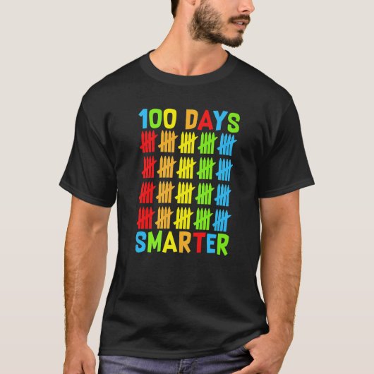 100 Days Smarter Teachers Kids Child Happy 100 Day T-Shirt (Vorderseite)