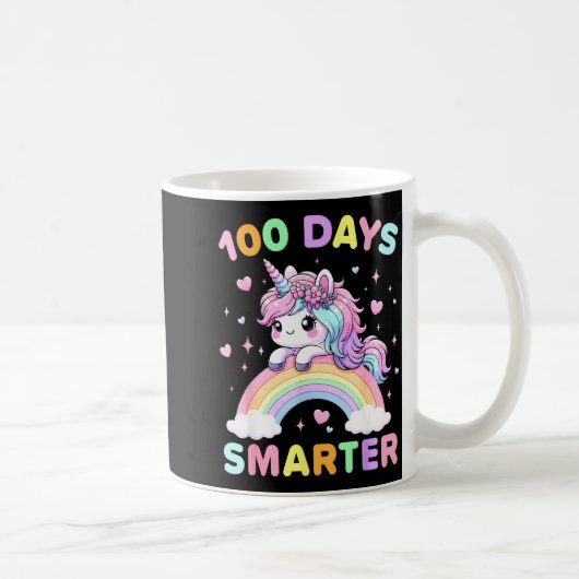 100 Days Smarter Unicorrn 100th Day Of School Kids Kaffeetasse (Rechts)