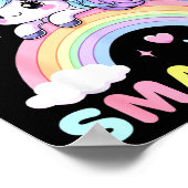 100 Days Smarter Unicorrn 100th Day Of School Kids Poster (Ecke)