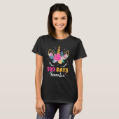 100 Days Smarter Women Girls Unicorn 100th Day of T-Shirt (Vorne ganz)