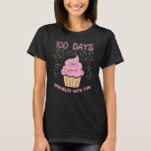 100 Days Sprinkled With Fun Cupcake 100th Day Scho T-Shirt (Vorderseite)