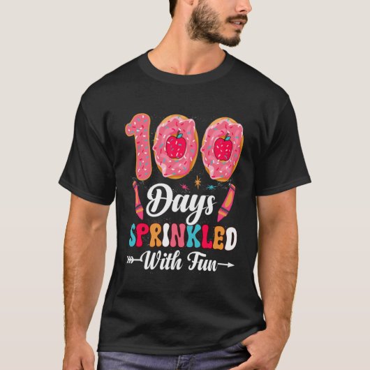 100 Days Sprinkled With Fun  Sprinkles Cupcake Sch T-Shirt (Vorderseite)