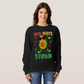 100 Days Strong Dabbing Avocado Sunglasses 100 Day Sweatshirt (Vorne ganz)