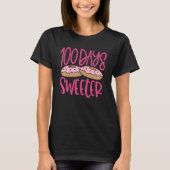 100 Days Sweeter With Fun Cupcake 100th Day Of Sch T-Shirt (Vorderseite)