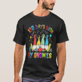 100 Days With My Gnomies Teacher Funny 100th Day O T-Shirt (Vorderseite)