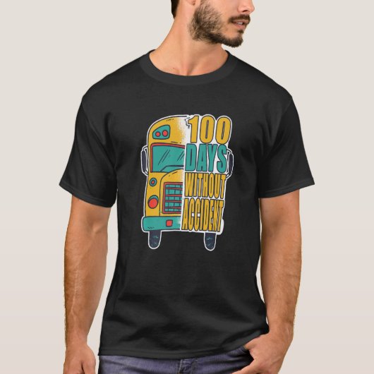 100 Days without accident - School Bus Driver Prem T-Shirt (Vorderseite)