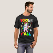 100 Days Y'all Teacher Flossing Unicorn Girls 100t T-Shirt (Vorne ganz)
