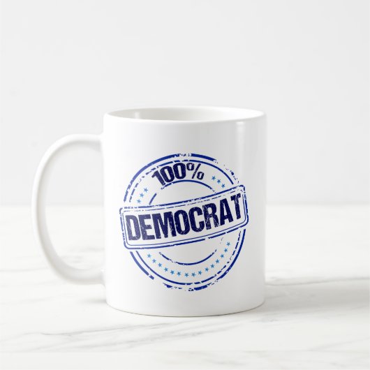 100% Demokrat Politisch Kaffeetasse (Links)