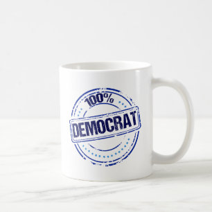 100% Demokrat Politisch Kaffeetasse