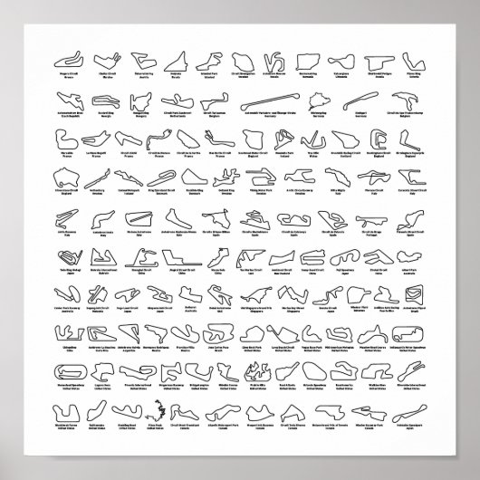 100 der besten Rennstrecken der Welt Poster (Vorne)