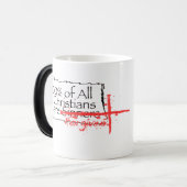100% der Christen Verwandlungstasse (Vorderseite Links)
