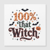 100 % der Hexe Magnetkarte (Vorderseite)