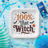 100 % der Hexe Pappteller (Party)