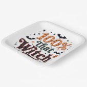 100 % der Hexe Pappteller (Gewinkelt)