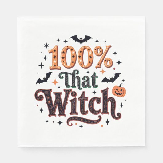 100 % der Hexe Serviette (Vorderseite)