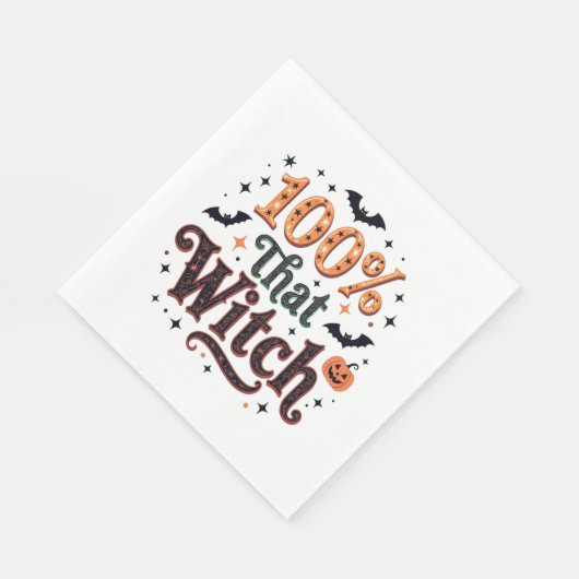 100 % der Hexe Serviette (Ecke)