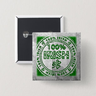 100 % der irischen Graffiti-Mauer Button