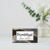 100 Dermatologe Ernennung Erinnerung Black Gold Visitenkarte (Stehend Vorderseite)