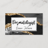 100 Dermatologe Ernennung Erinnerung Black Gold Visitenkarte (Vorderseite)