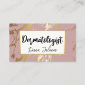 100 Dermatologe Ernennung Erinnerung Rose Marmor Visitenkarte (Vorderseite)