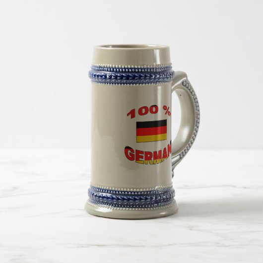 100% Deutscher Bierglas (VorderseiteRechts)