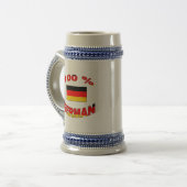 100% Deutscher Bierglas (Vorderseite Links)